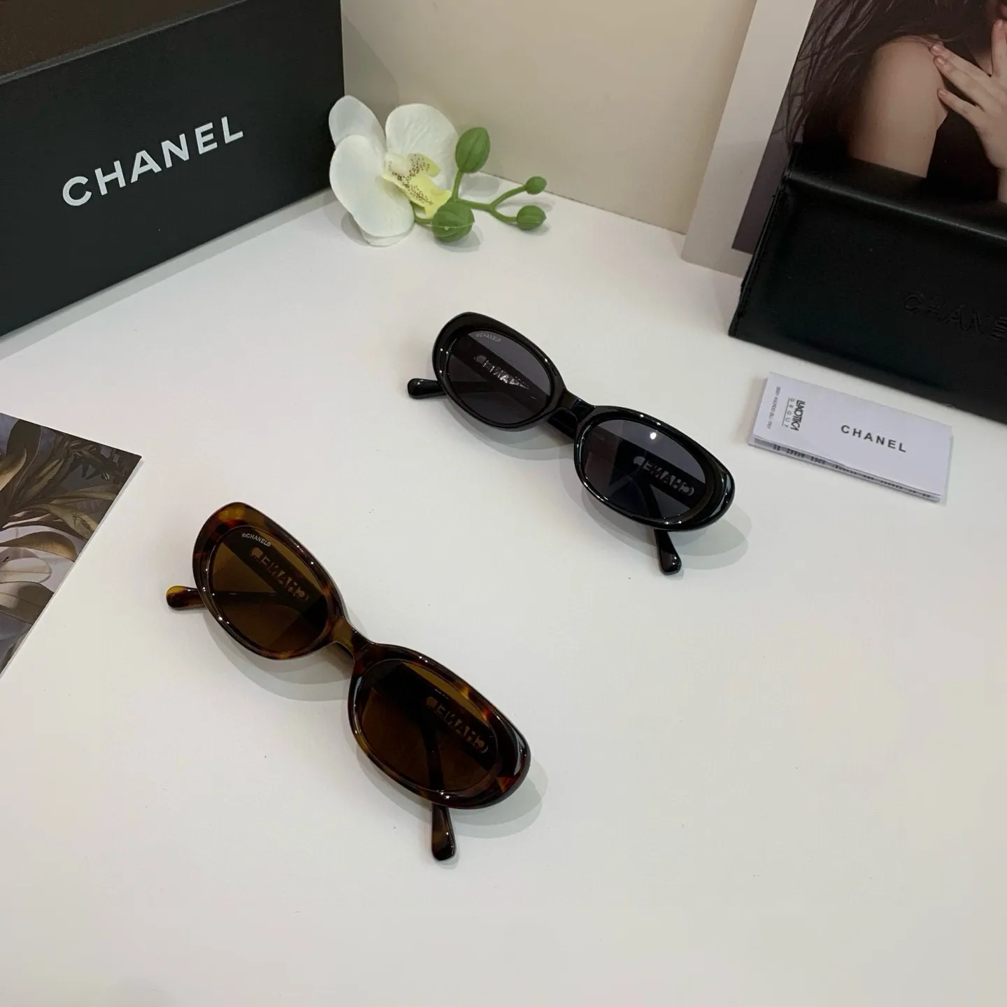 シャネル新作黒サングラスファッションスクエアフレーム - 画像 (10)