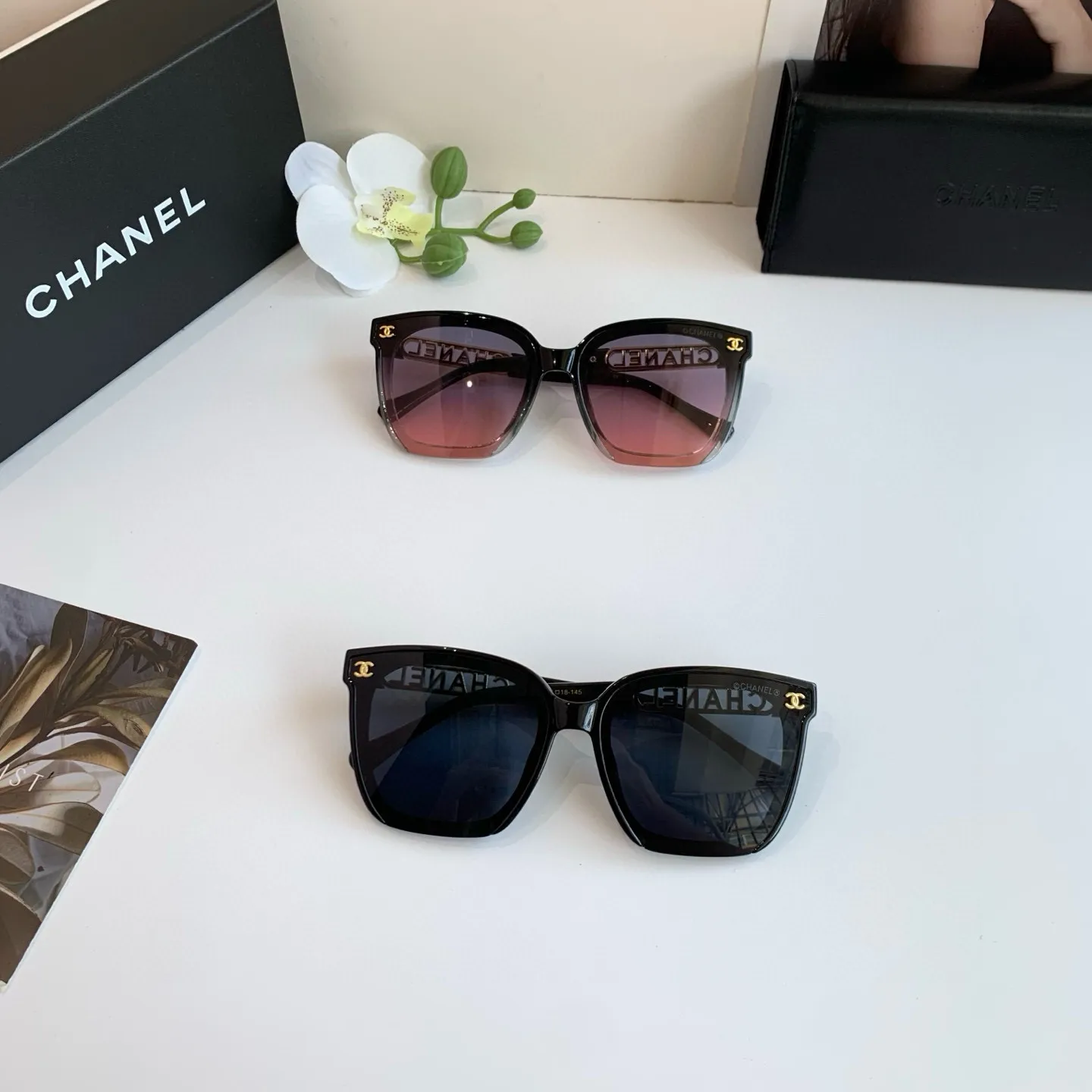 シャネル新作黒スクエアフレームサングラス - 画像 (11)