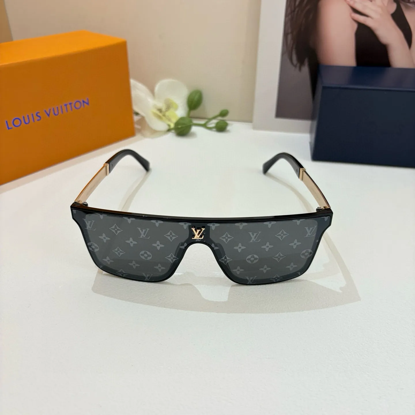 ルイヴィトン新作黒スクエアフレームサングラス - 画像 (6)
