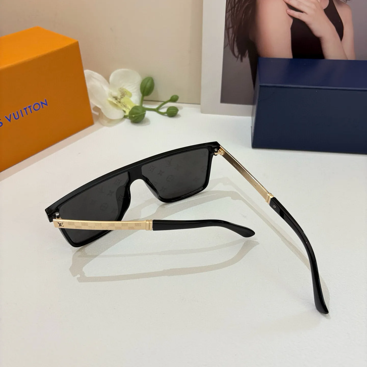 ルイヴィトン新作黒スクエアフレームサングラス - 画像 (8)