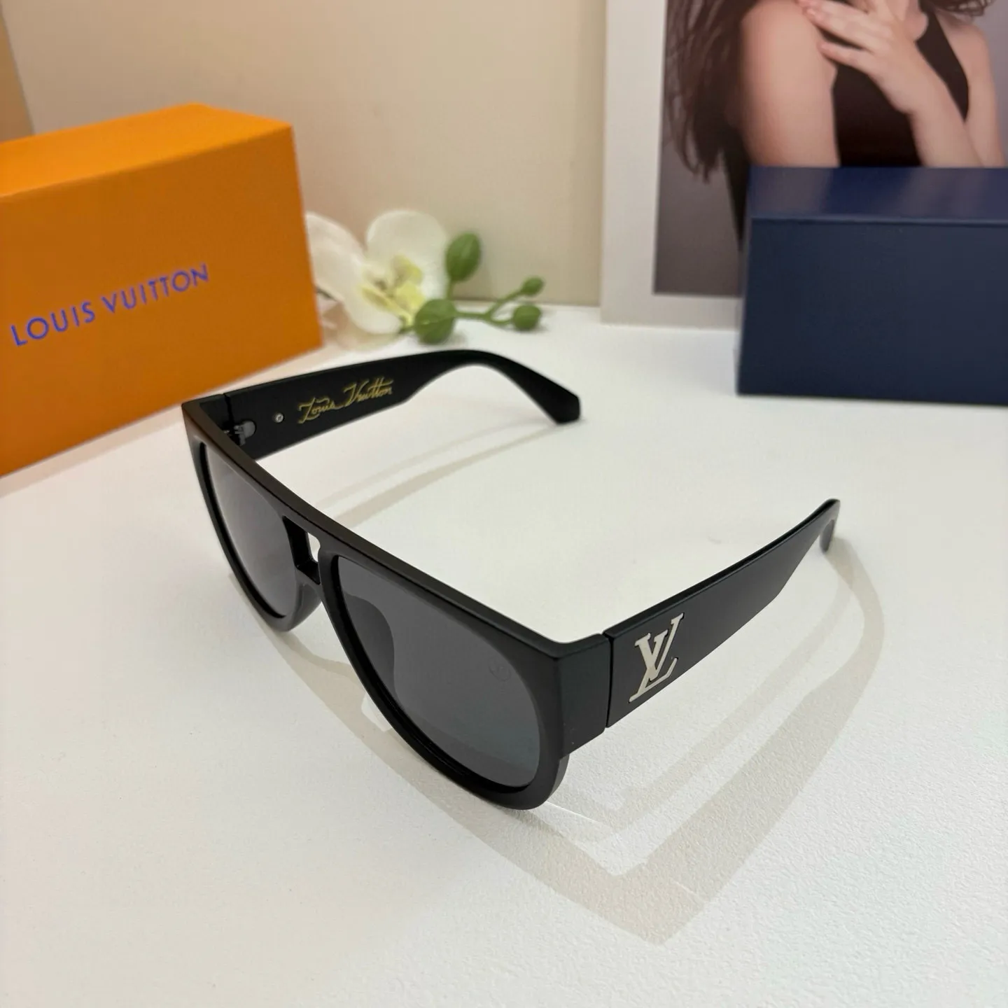 ルイヴィトン 新作黒サングラス スクエアフレーム - 画像 (3)