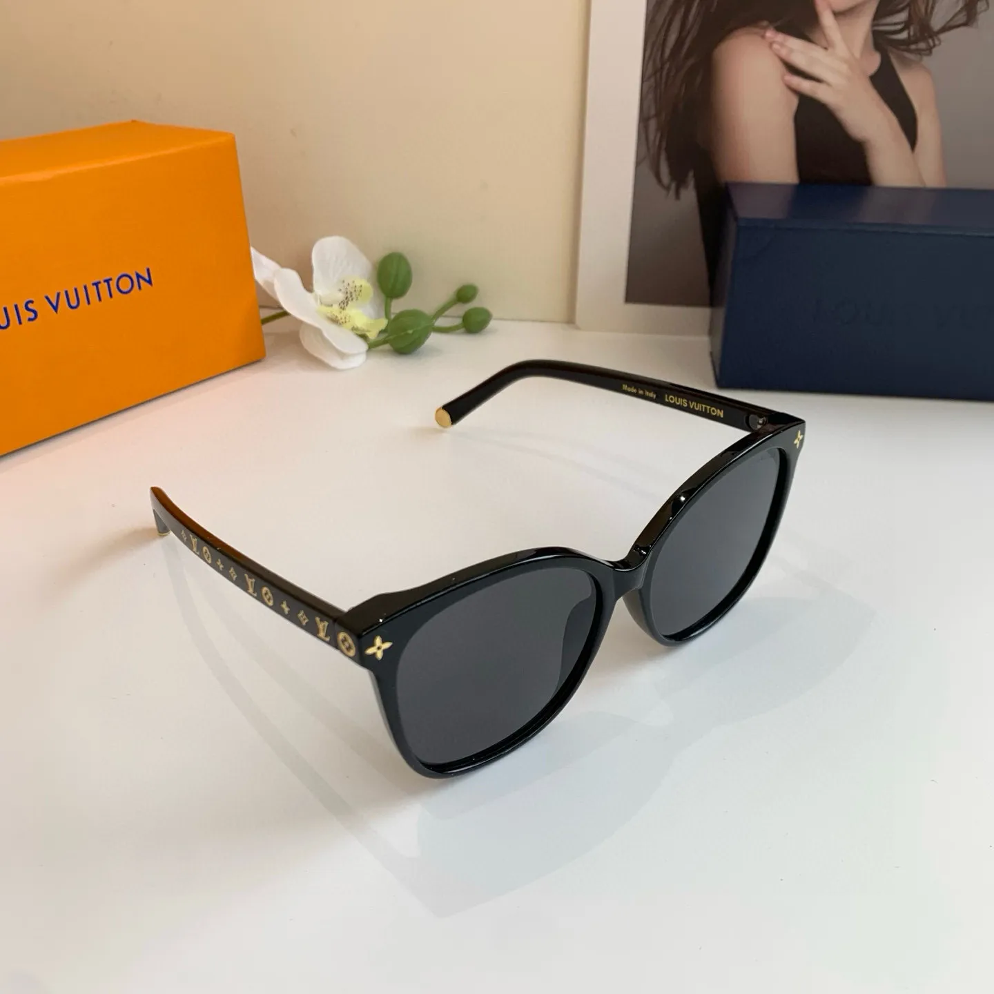ルイヴィトン 黒 サングラス 新作スクエアフレーム - 画像 (4)