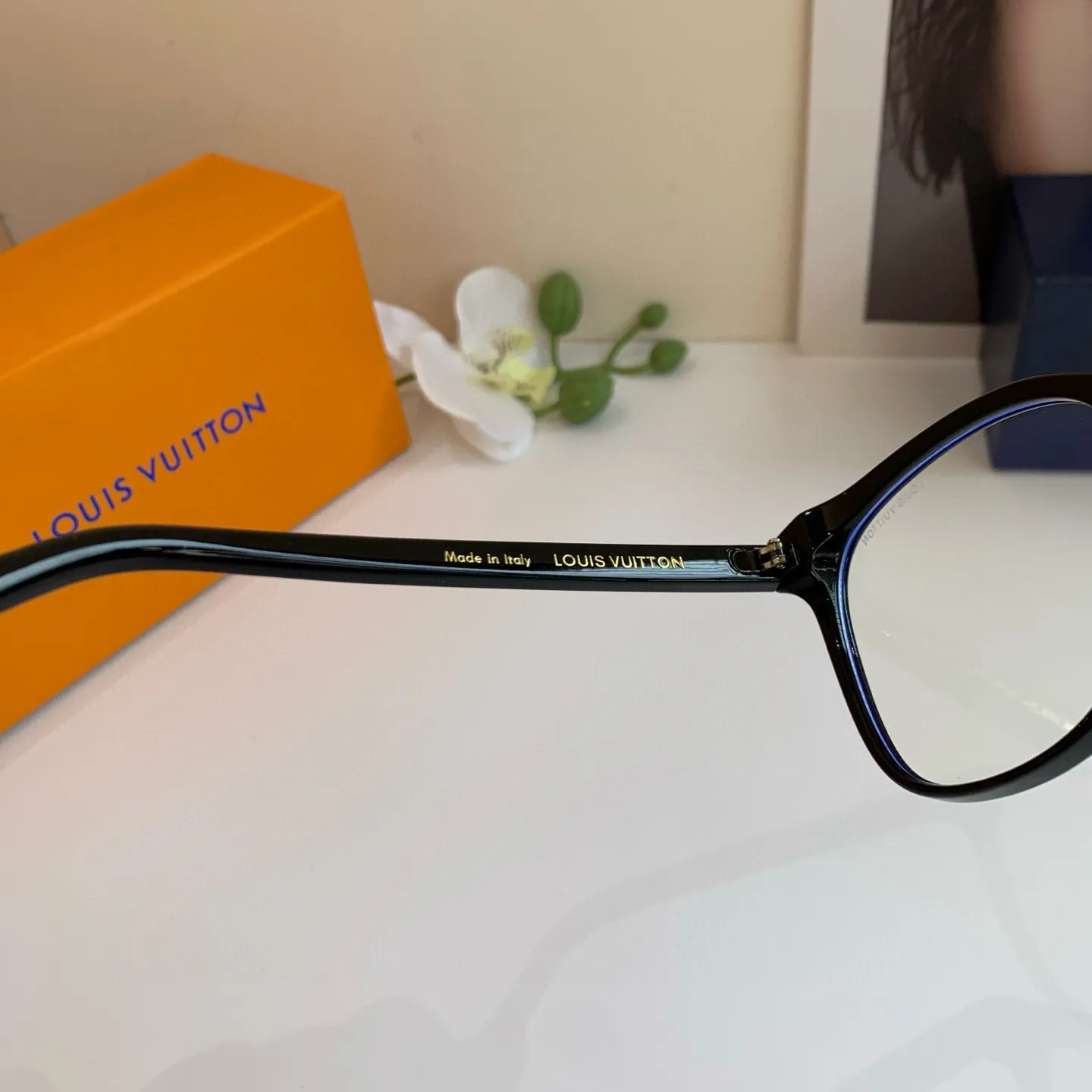 ルイヴィトン 新作黒スクエアフレームブルーライトカットメガネ - 画像 (7)