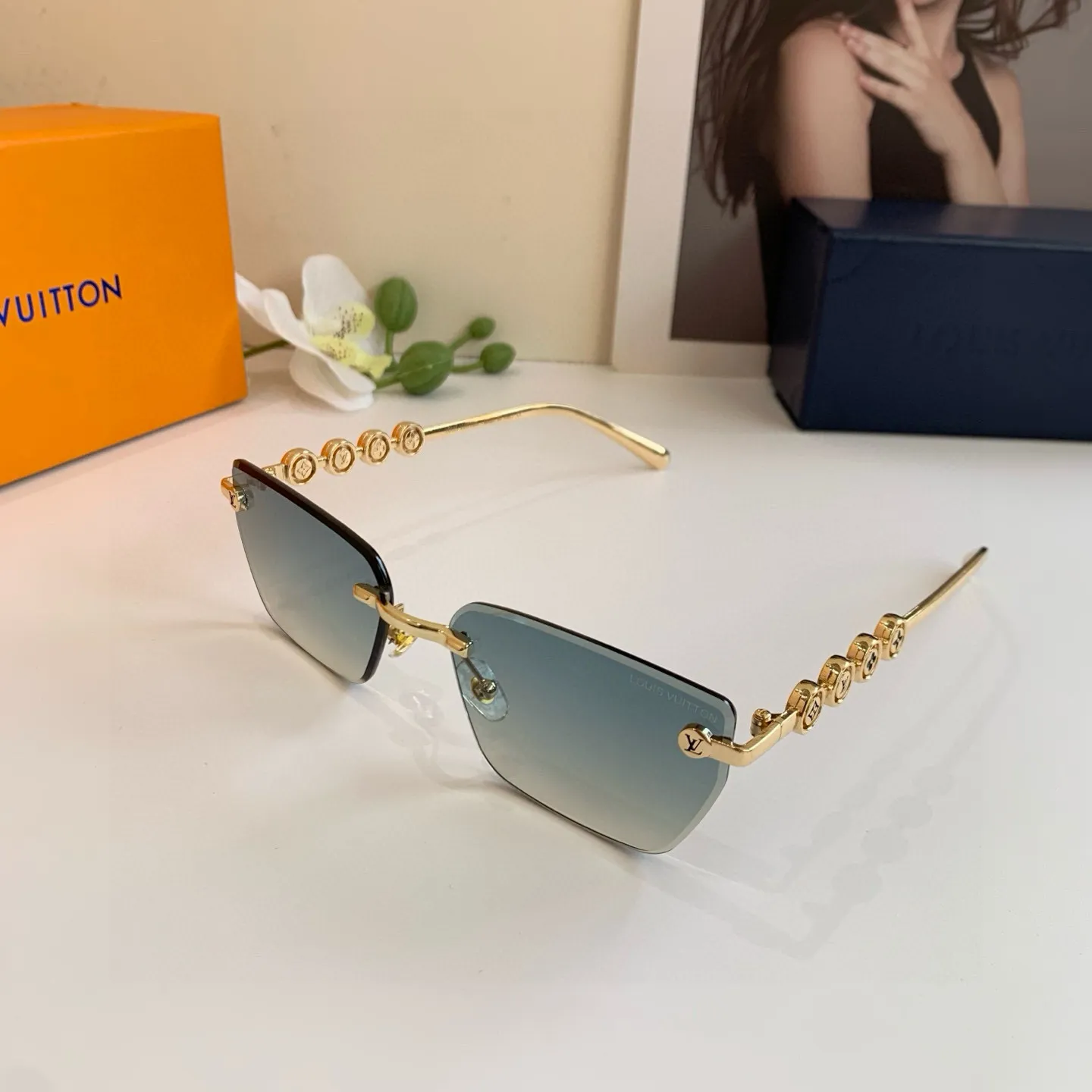 ルイヴィトン 新作 黒 サングラス スクエアフレーム - 画像 (5)