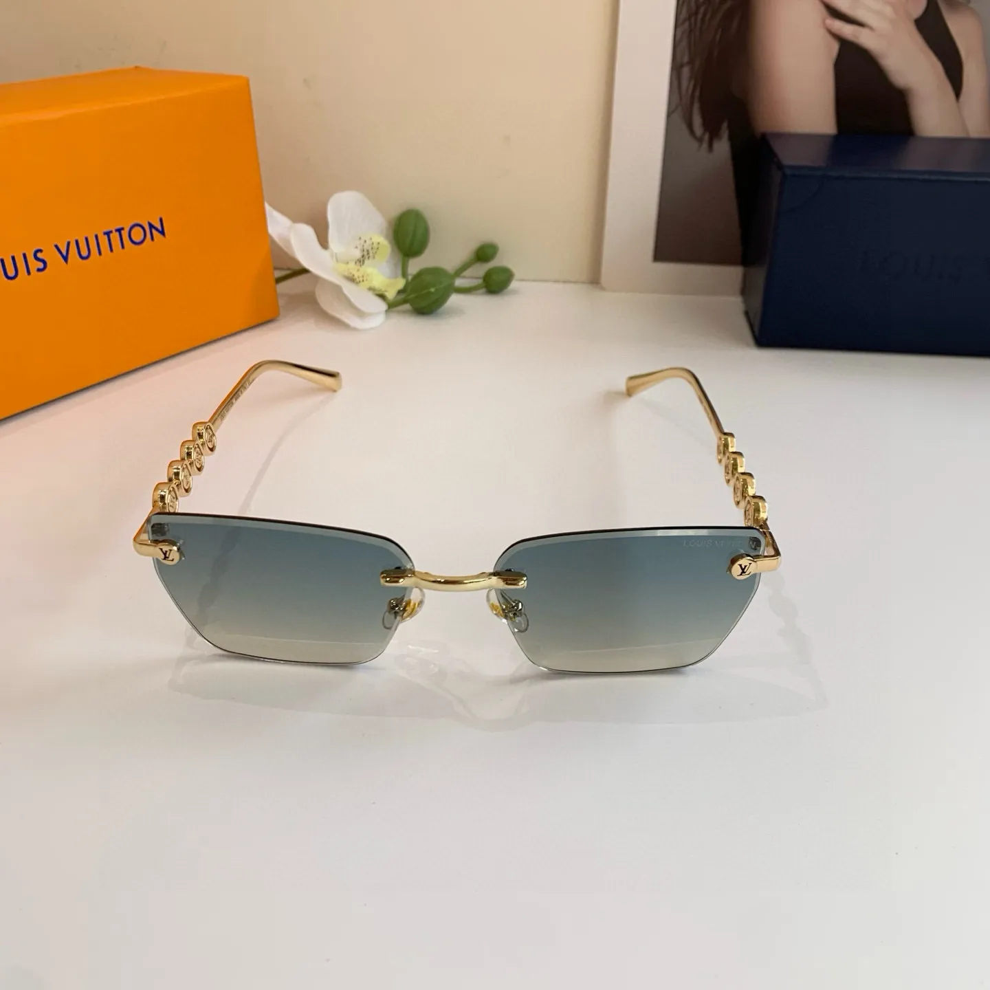 ルイヴィトン 新作 黒 サングラス スクエアフレーム - 画像 (6)