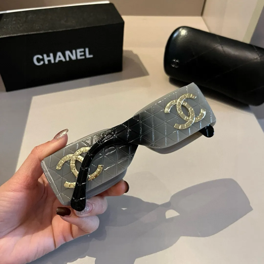 シャネル新作黒サングラススクエアフレーム - 画像 (7)