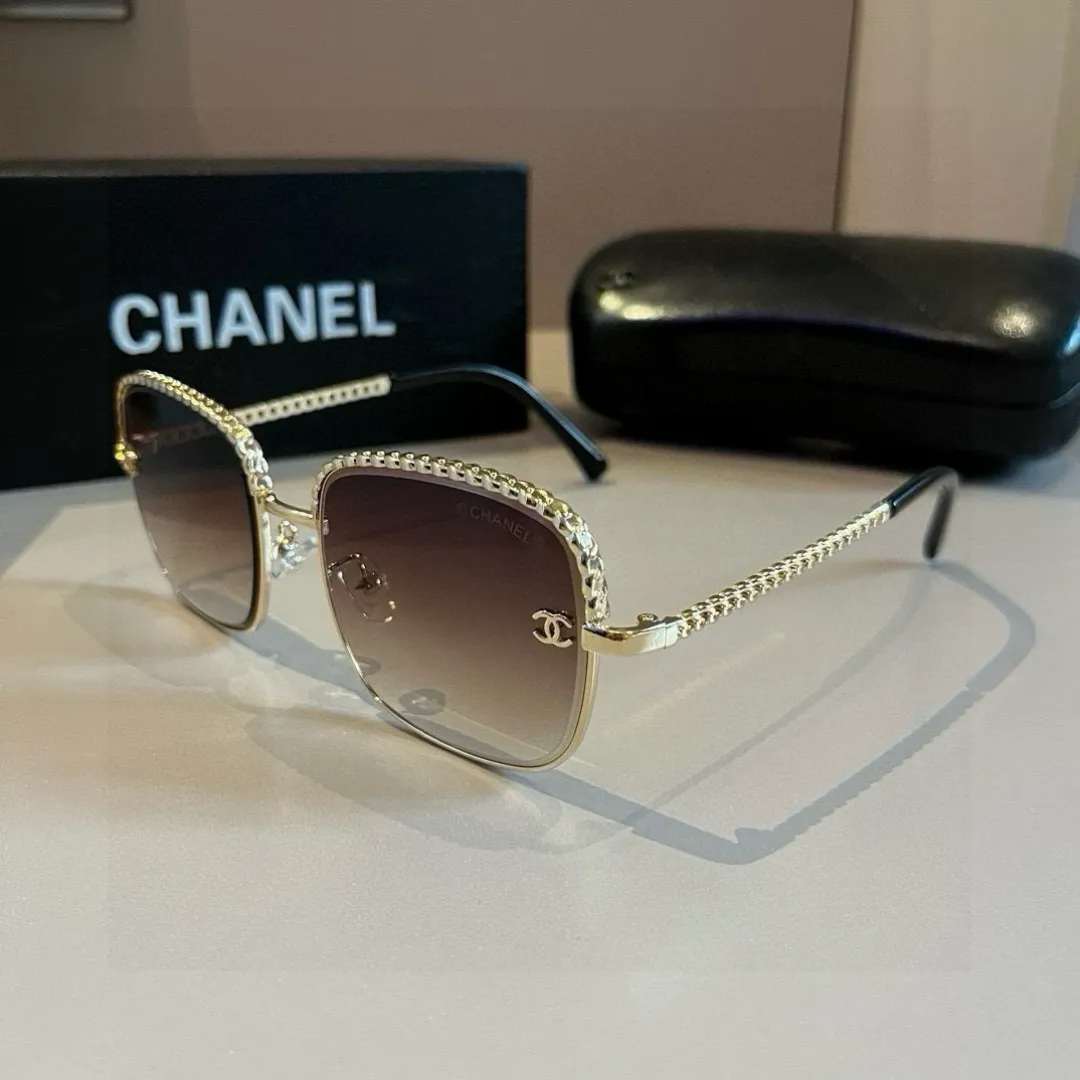 シャネル新作黒サングラススクエアフレーム - 画像 (4)