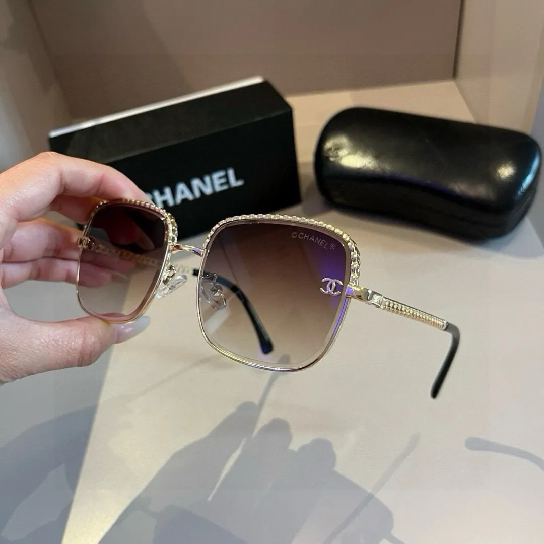 シャネル新作黒サングラススクエアフレーム - 画像 (5)