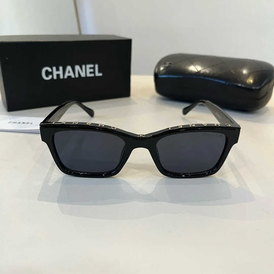 シャネル新作黒サングラススクエアフレーム - 画像 (3)