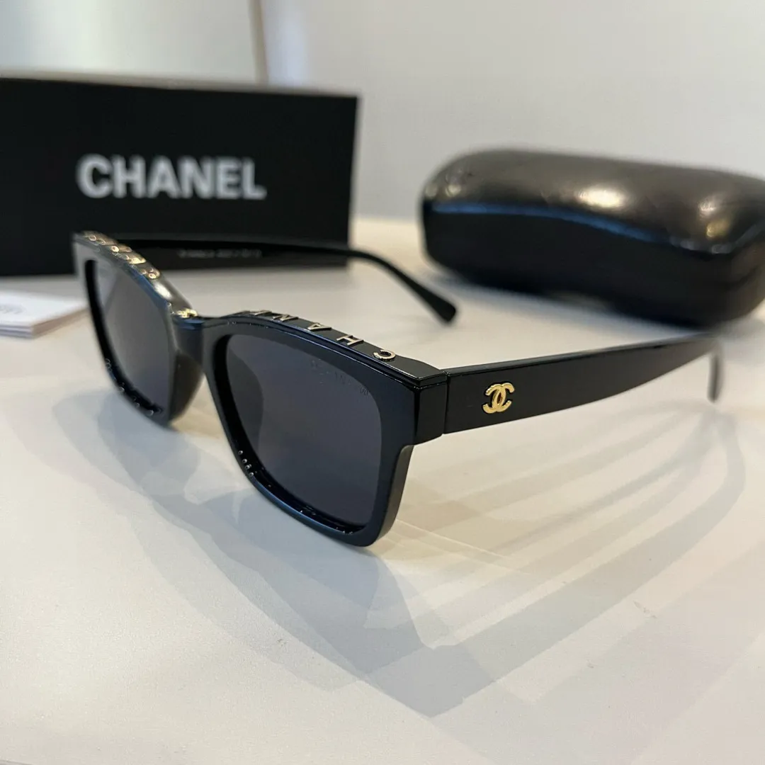 シャネル新作黒サングラススクエアフレーム - 画像 (4)