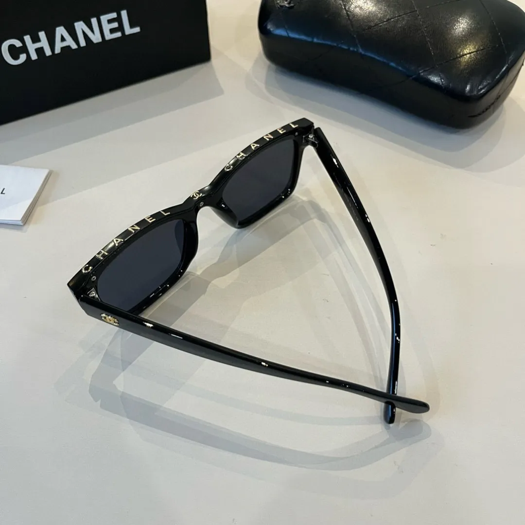 シャネル新作黒サングラススクエアフレーム - 画像 (5)