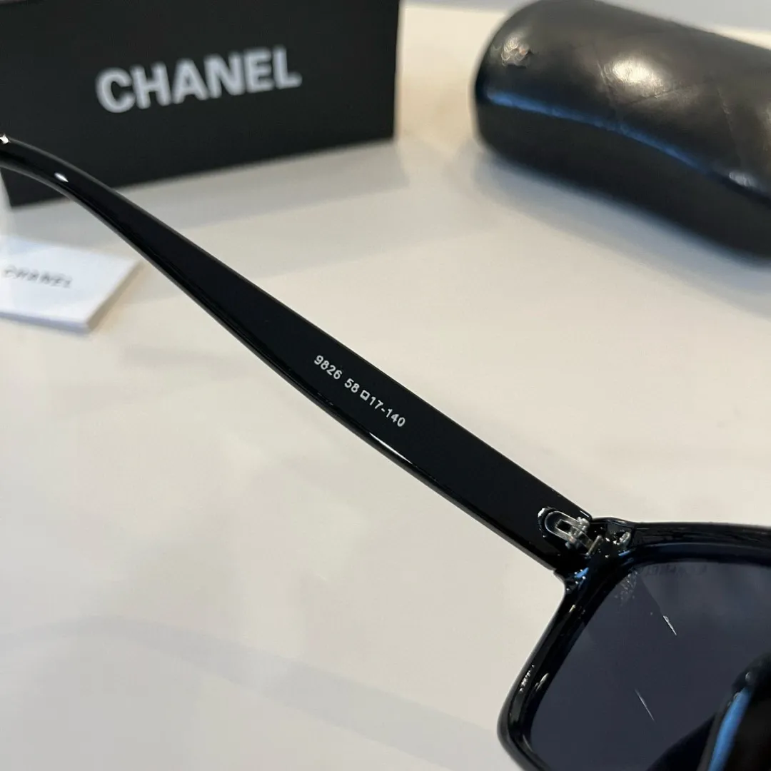 シャネル新作黒サングラススクエアフレーム - 画像 (9)