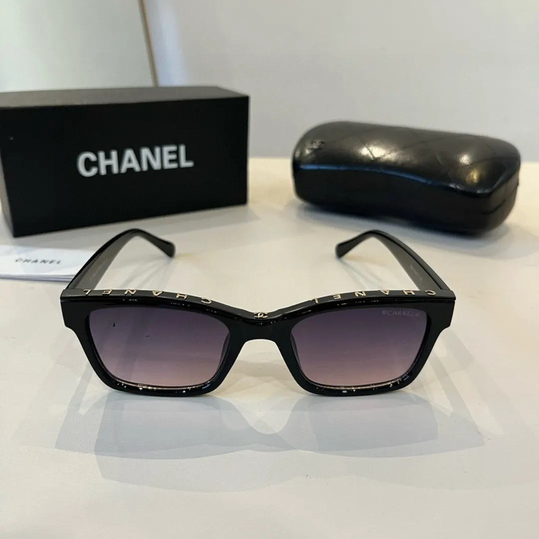 シャネル新作黒サングラススクエアフレーム - 画像 (3)