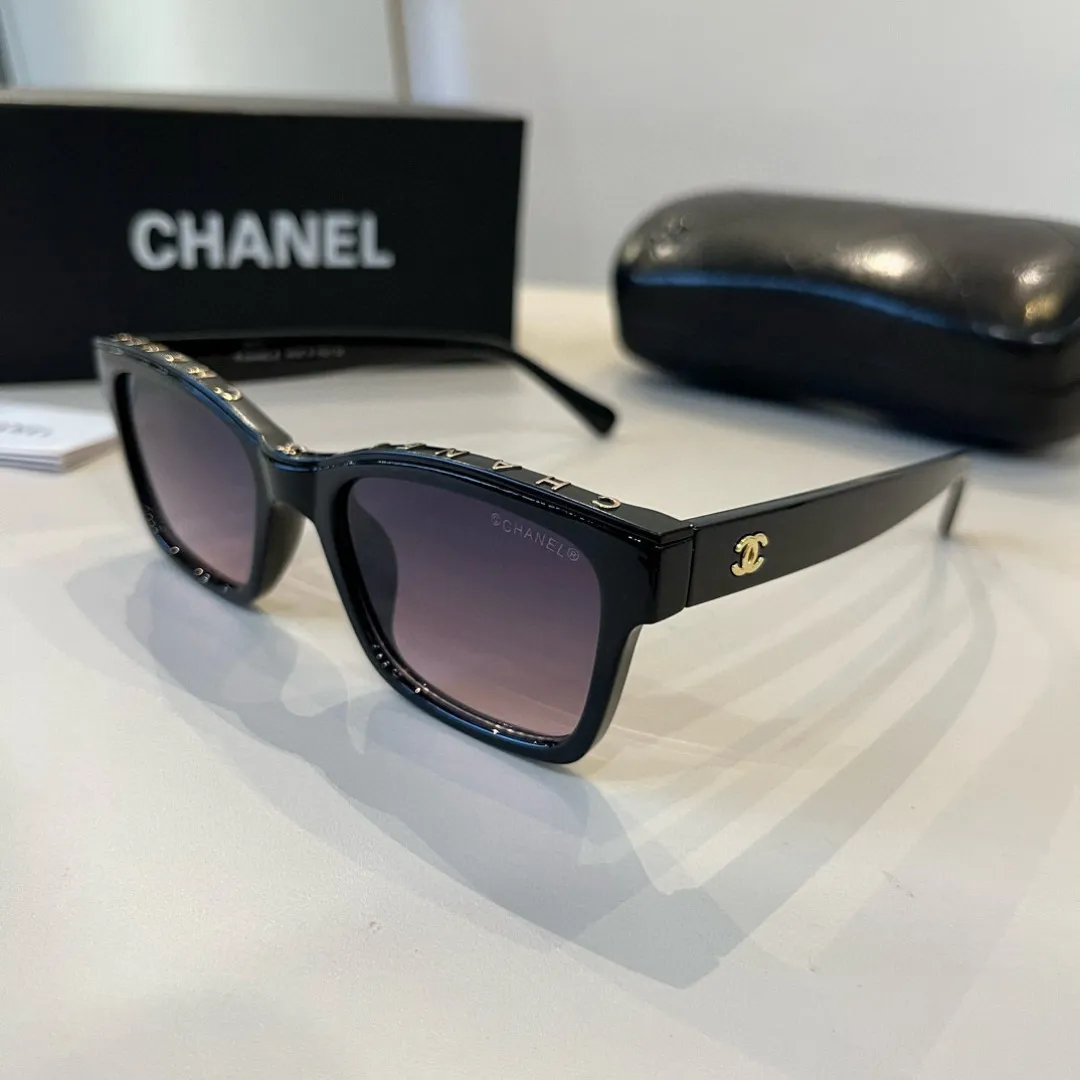 シャネル新作黒サングラススクエアフレーム - 画像 (4)