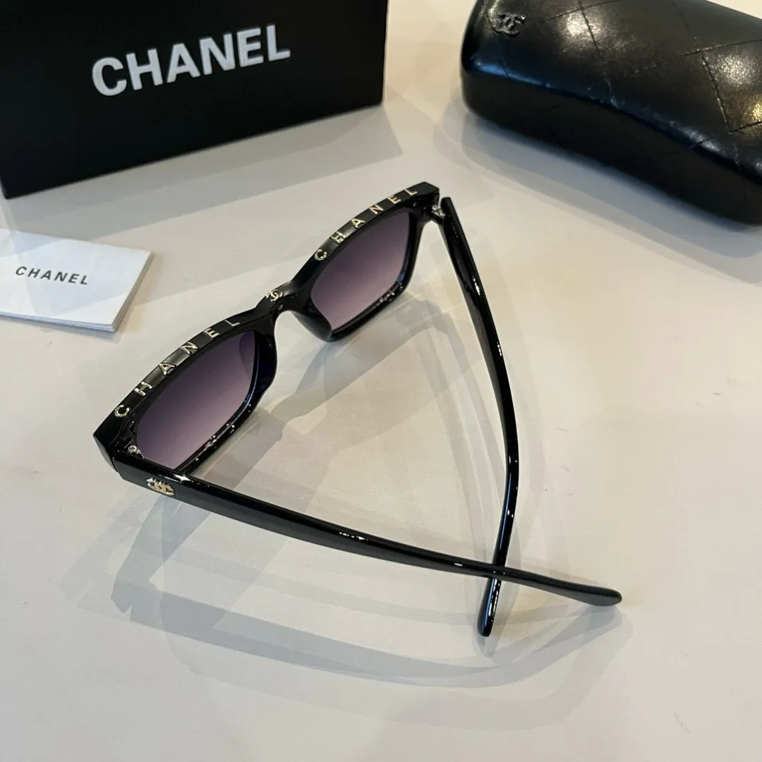 シャネル新作黒サングラススクエアフレーム - 画像 (6)