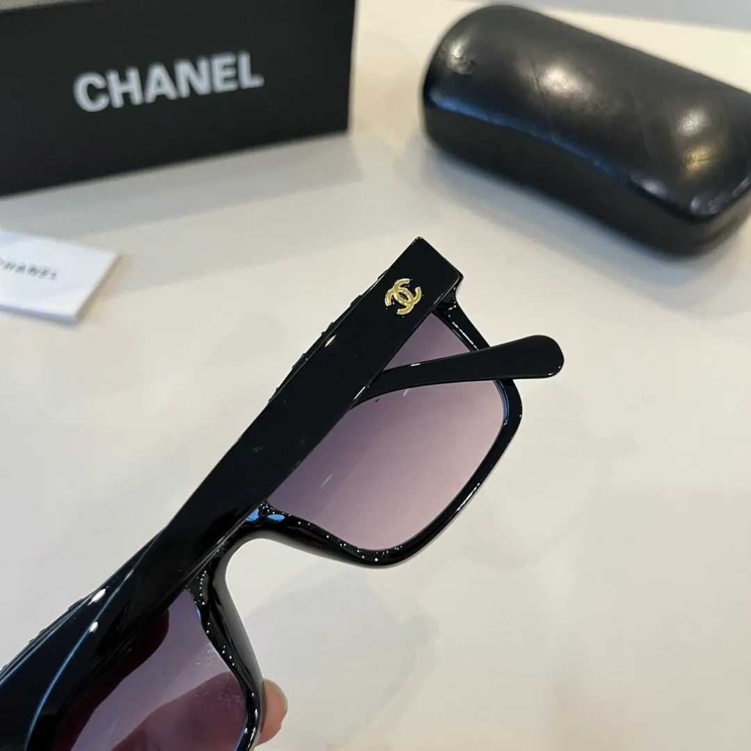 シャネル新作黒サングラススクエアフレーム - 画像 (8)