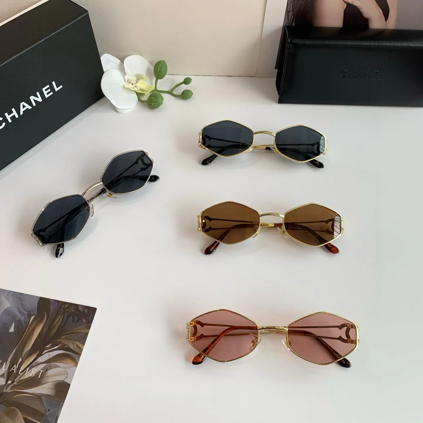 CHANEL新作ダイヤモンド黒サングラス - 画像 (9)