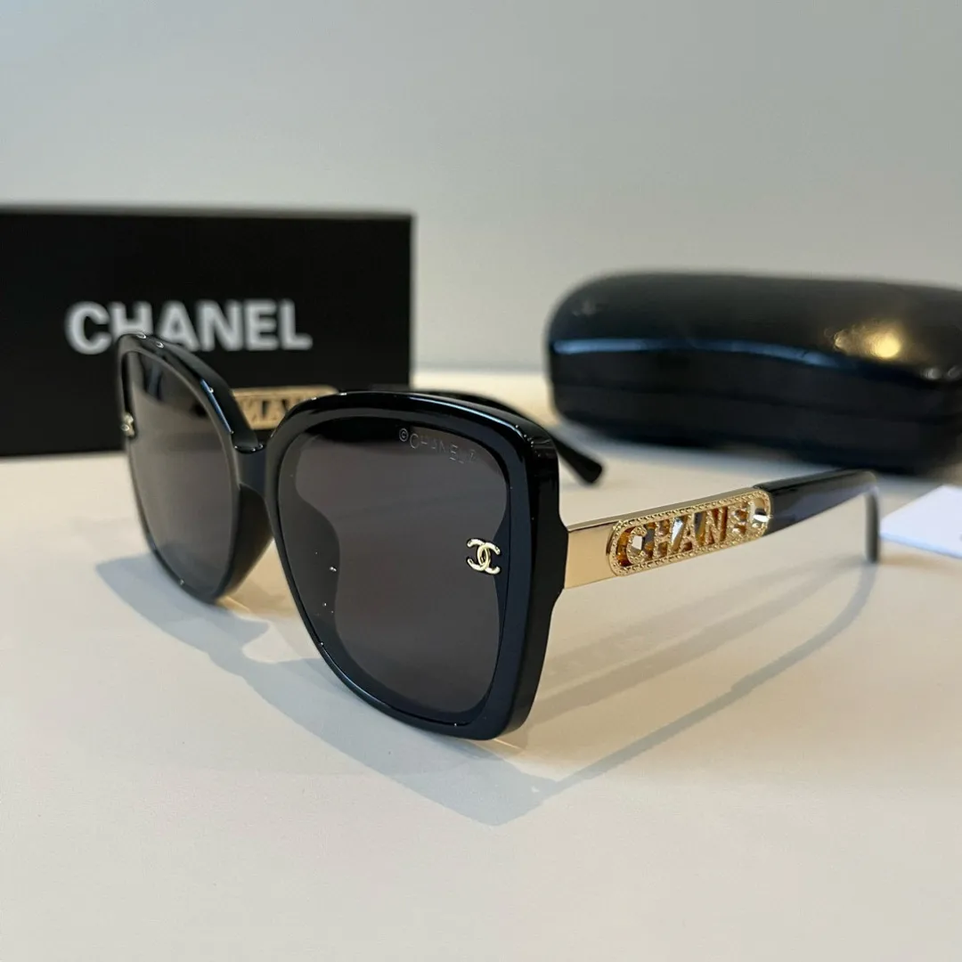 シャネル新作黒サングラススクエアフレーム - 画像 (4)
