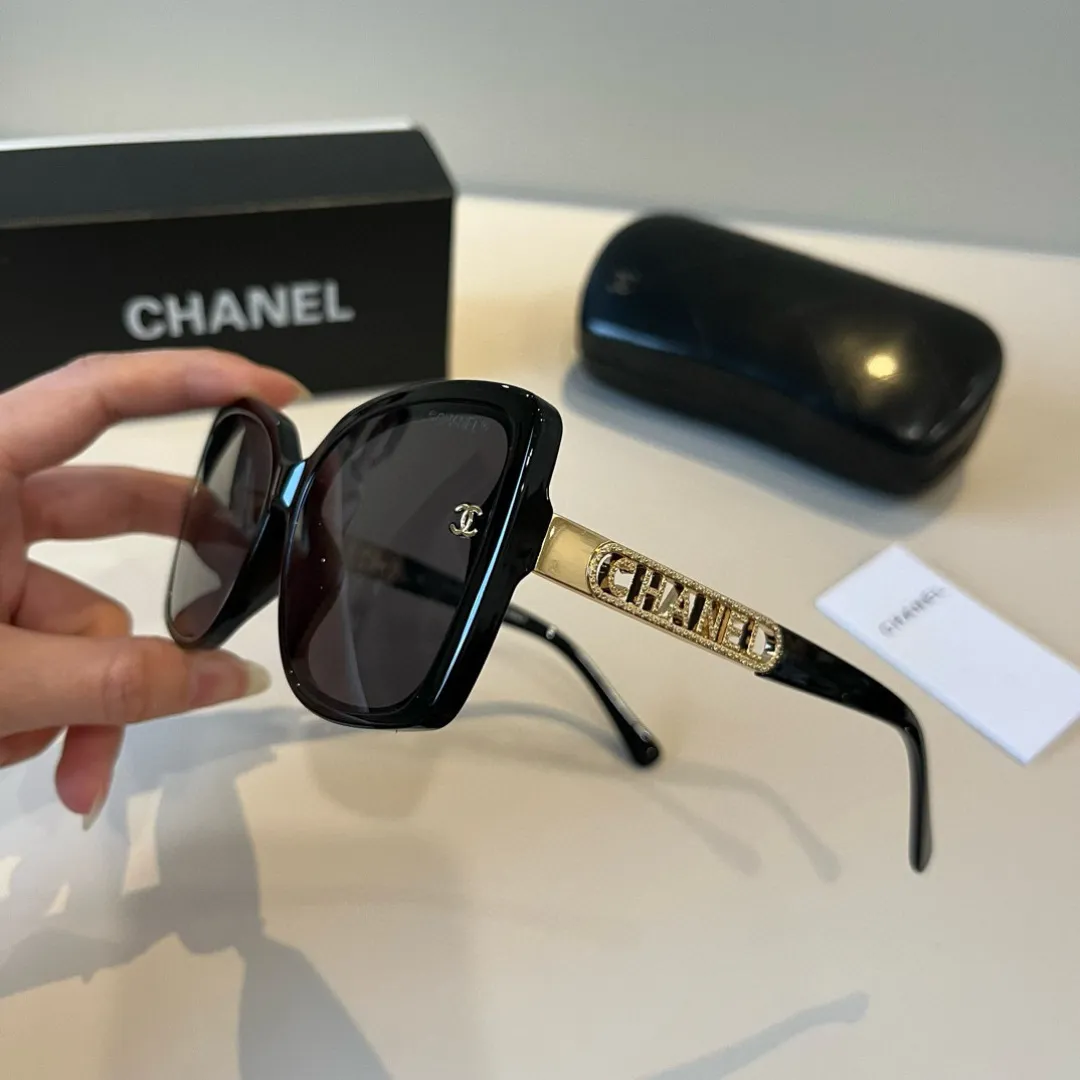 シャネル新作黒サングラススクエアフレーム - 画像 (5)