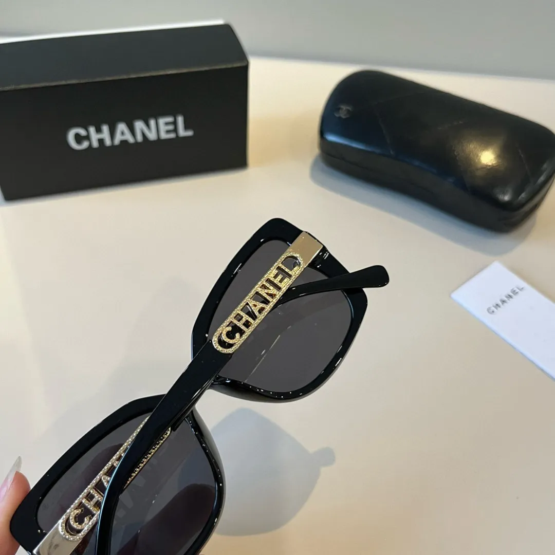 シャネル新作黒サングラススクエアフレーム - 画像 (7)