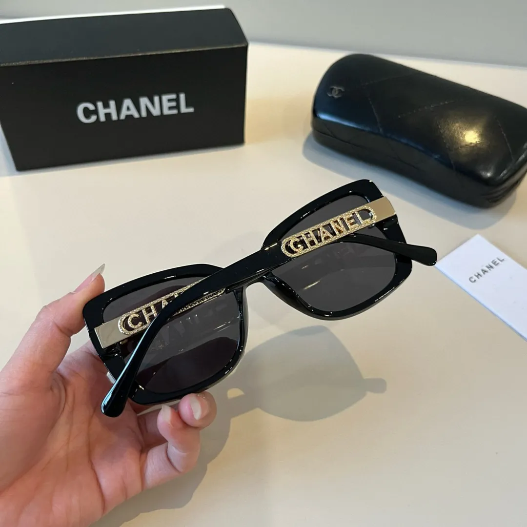 シャネル新作黒サングラススクエアフレーム - 画像 (9)