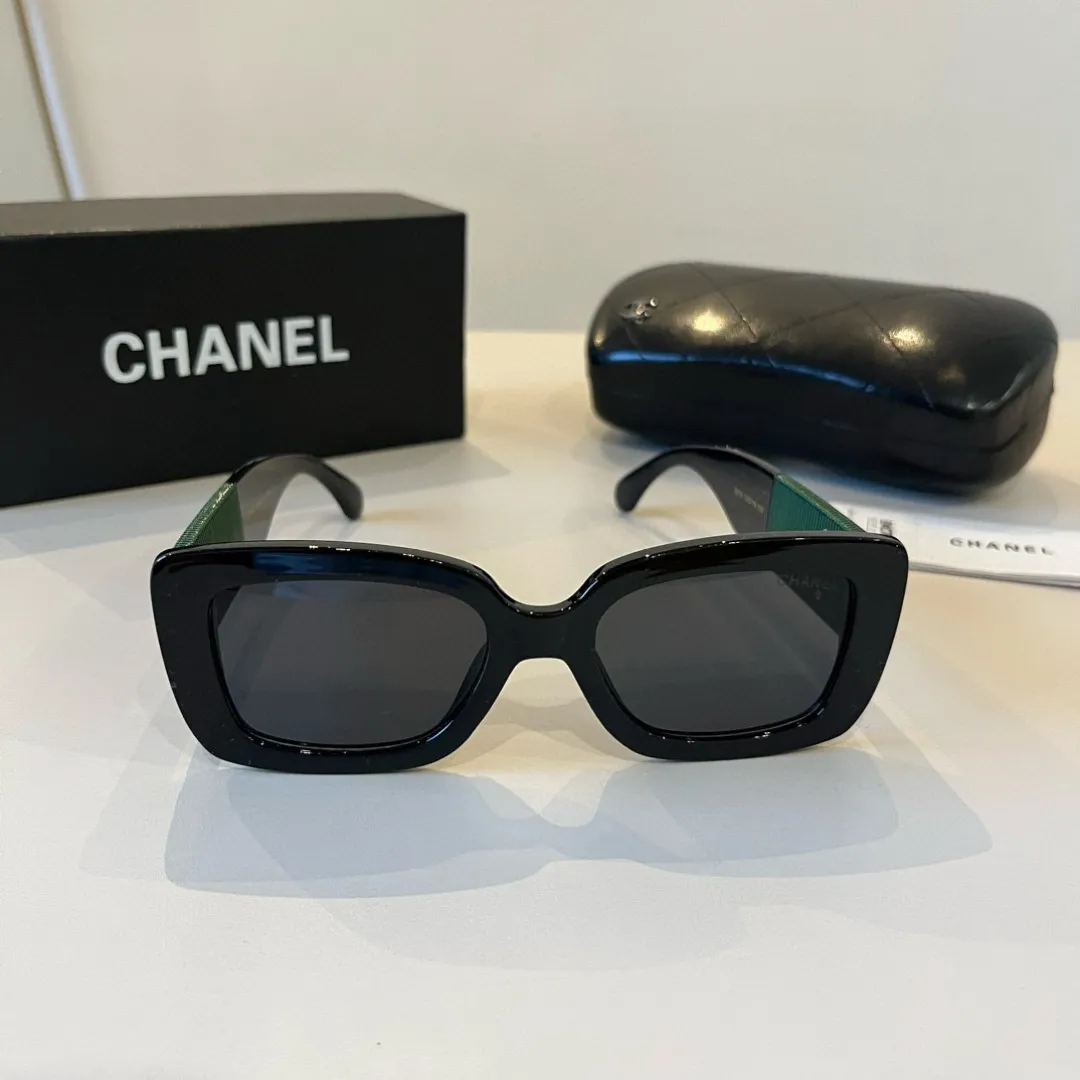シャネル新作黒サングラススクエアフレーム - 画像 (3)