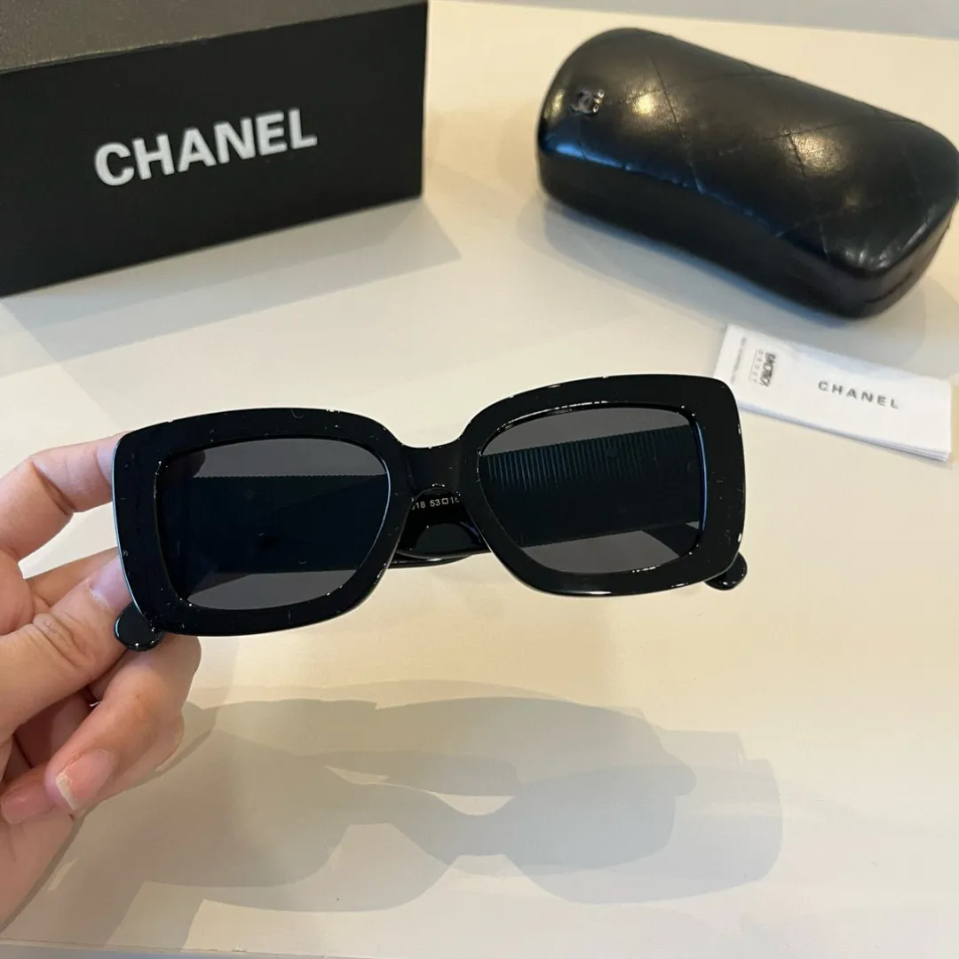 シャネル新作黒サングラススクエアフレーム - 画像 (6)