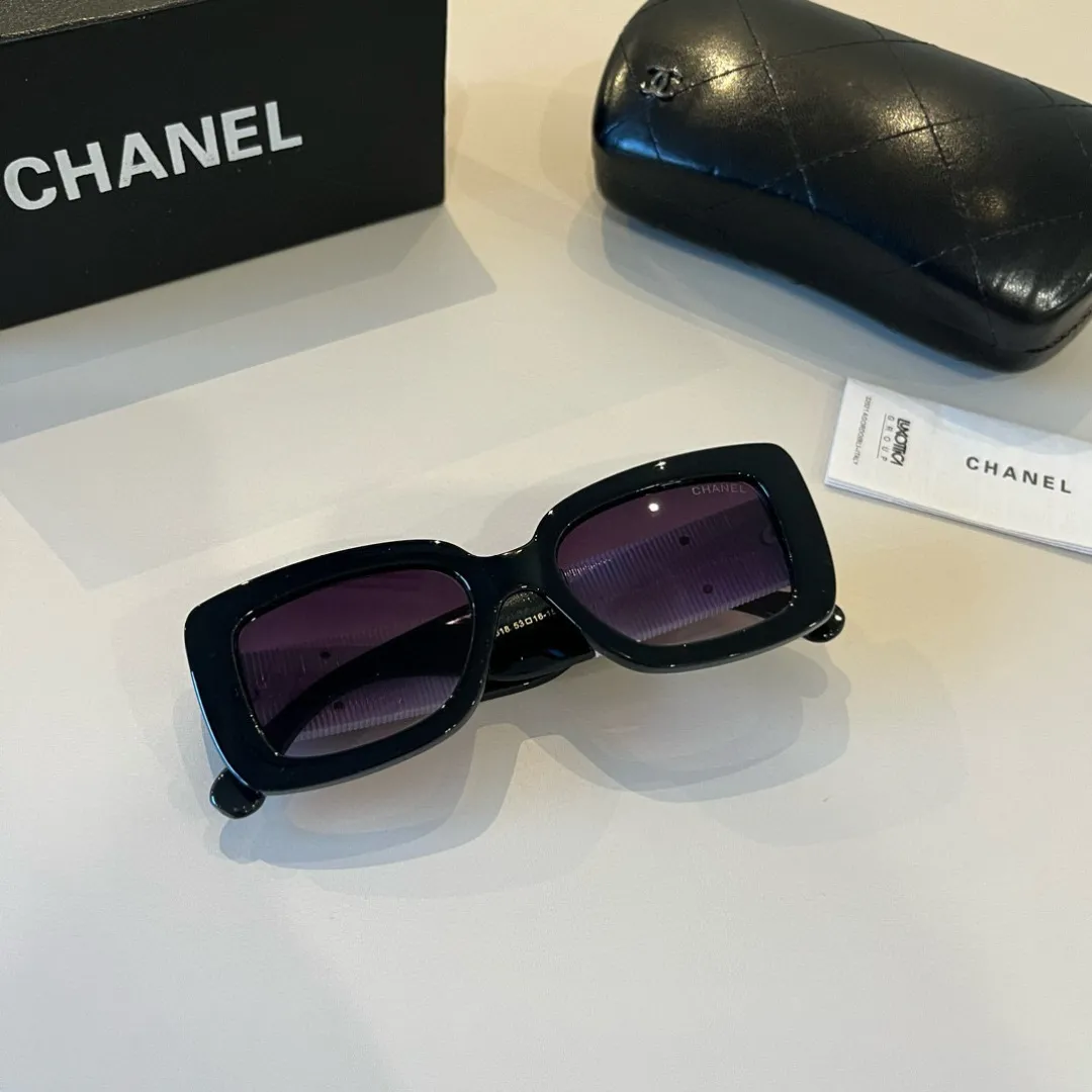 シャネル新作黒サングラススクエアフレーム - 画像 (6)