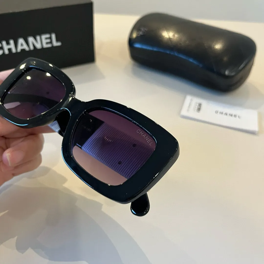 シャネル新作黒サングラススクエアフレーム - 画像 (7)