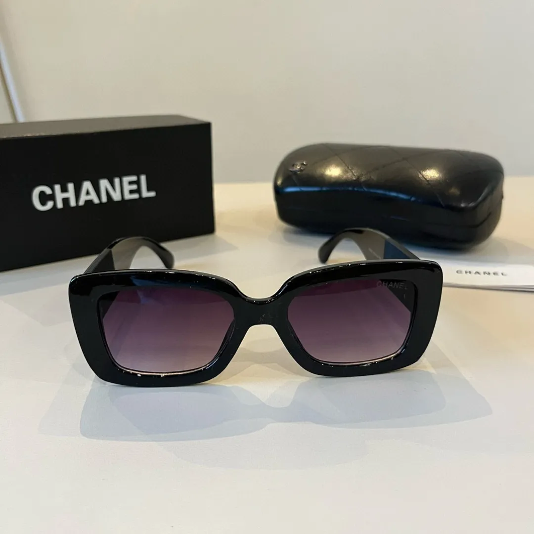 シャネル新作黒サングラススクエアフレーム - 画像 (3)