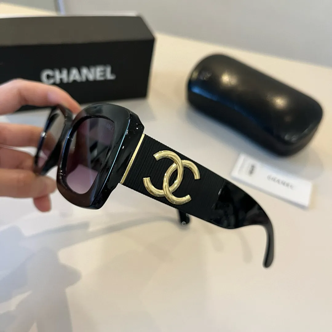 シャネル新作黒サングラススクエアフレーム - 画像 (5)