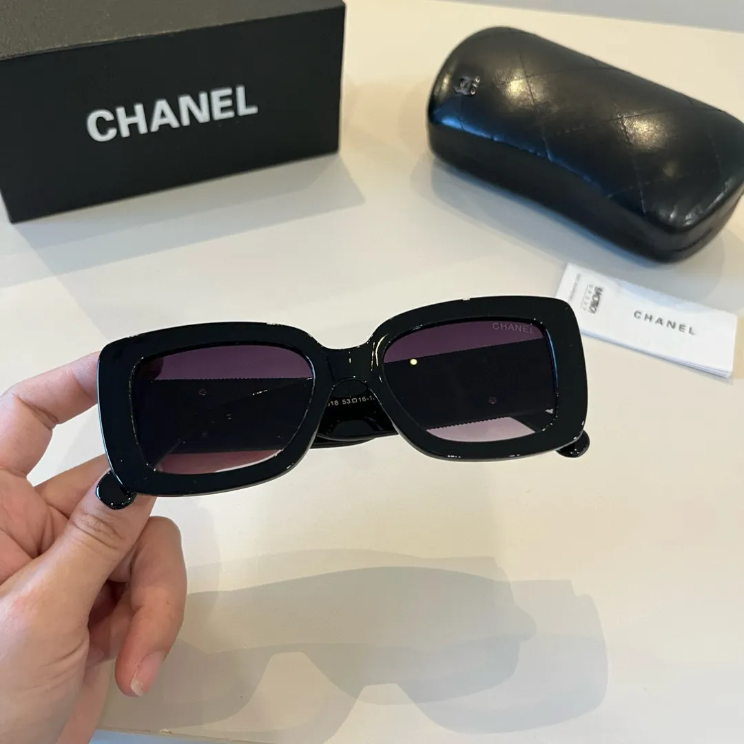 シャネル新作黒サングラススクエアフレーム - 画像 (7)