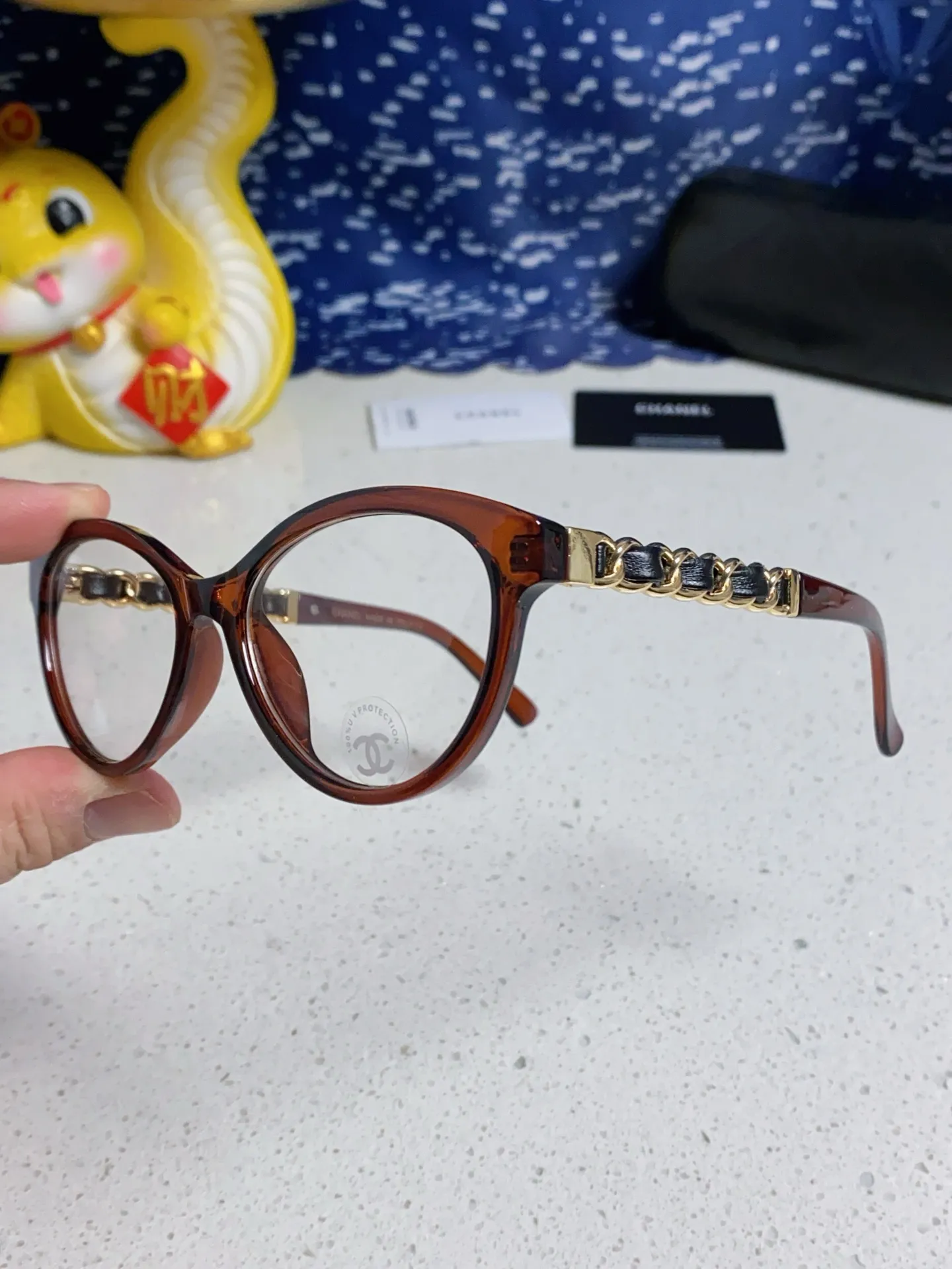 シャネル新作黒キャッツアイ眼鏡P55 - 画像 (7)