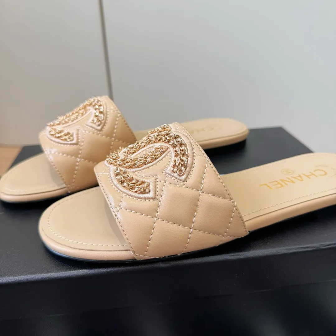 Chanel 新作ベージュレトロスタイルスリッパ - 画像 (8)