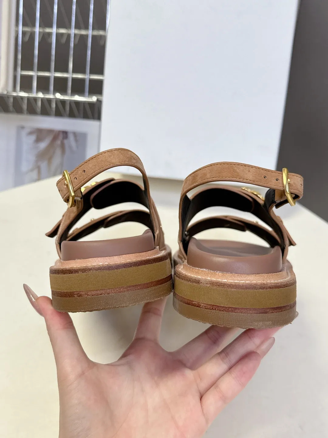 CELINE セリーヌ ベージュ レトロなローマのスリッパ - 画像 (10)