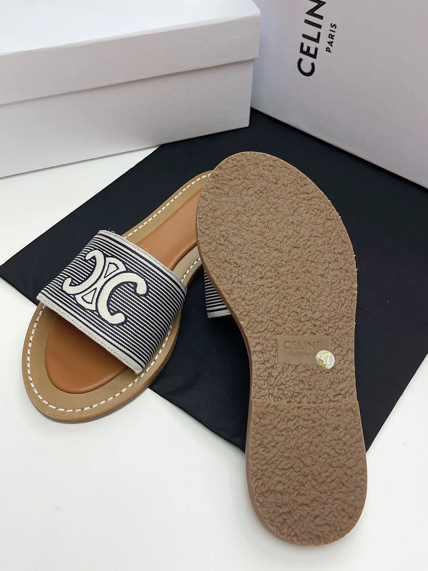 CEライン25凱旋門スリッパ白レトロスタイル - 画像 (10)