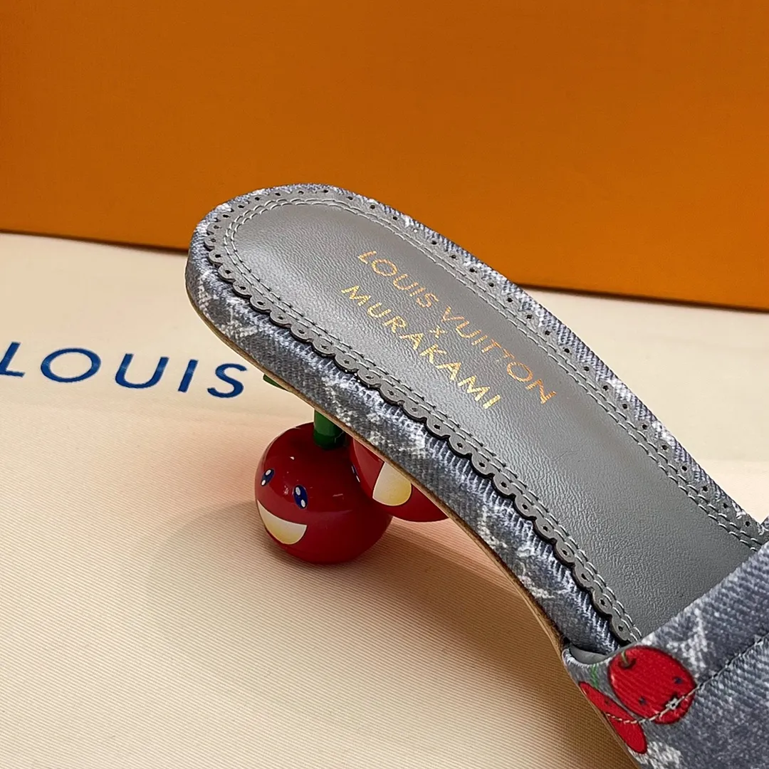 LOUIS VUITTON 村上隆桜スリッパ 5.5CMミュール - 画像 (7)