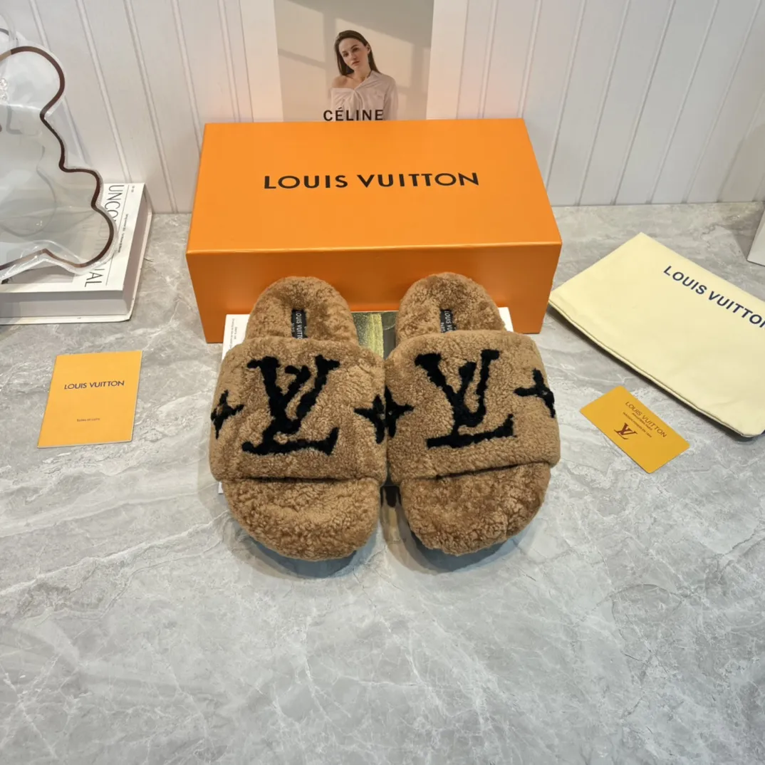 Louis Vuitton 新作ウールスリッパ 茶色 クラシック