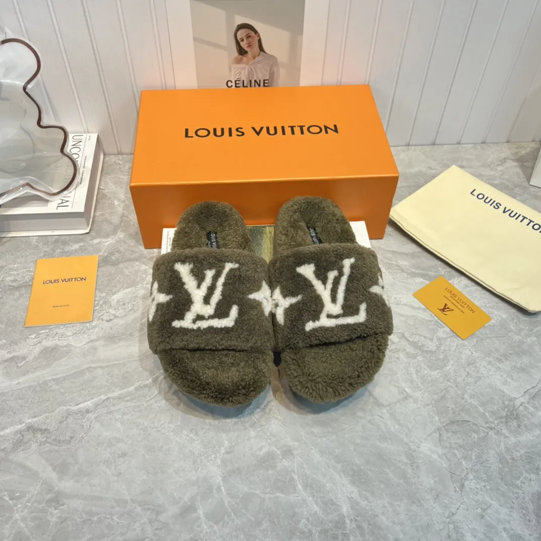 Louis Vuitton 新作ウールスリッパ グレー スタイル