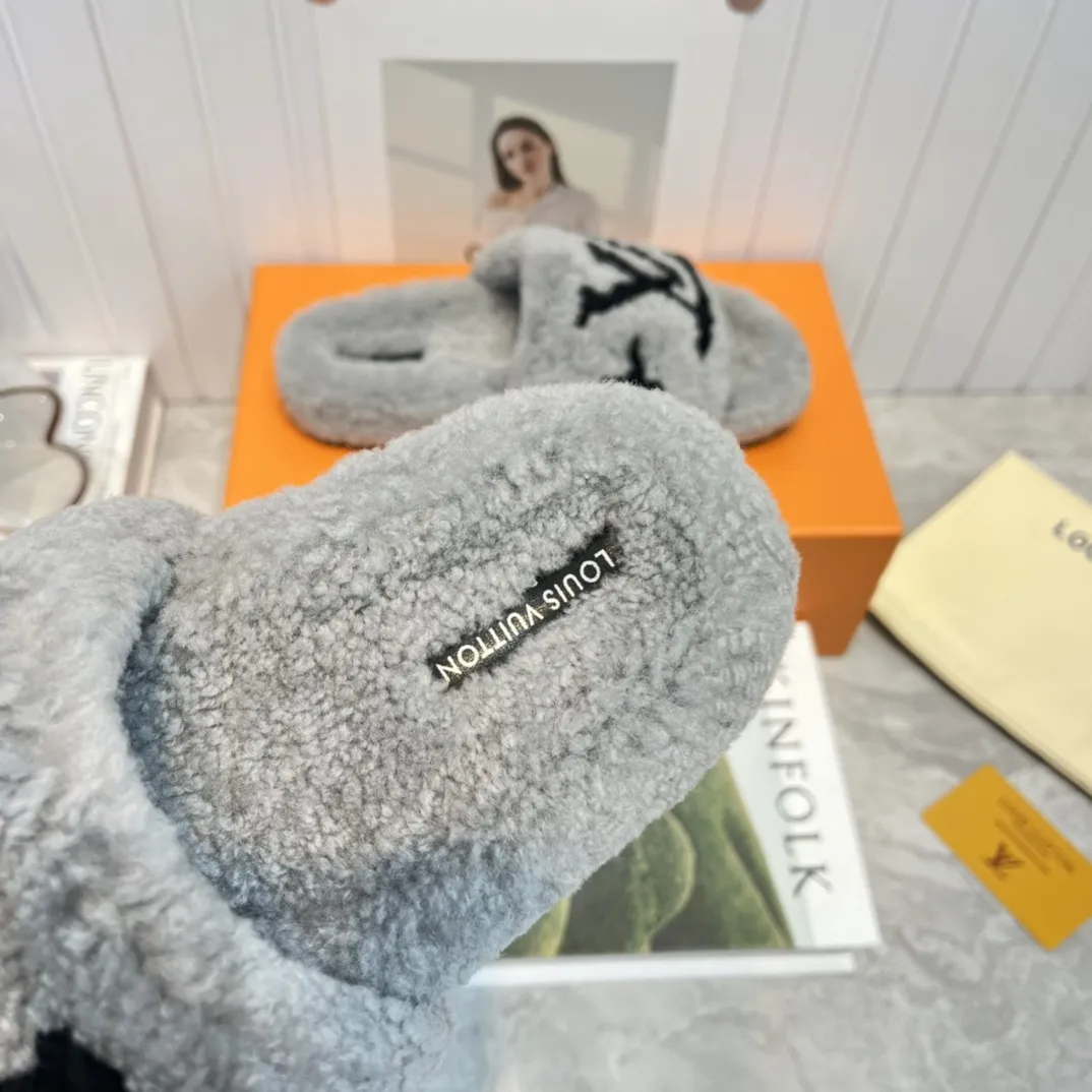 Louis Vuitton 新作ウールスリッパ グレー クラシック - 画像 (9)