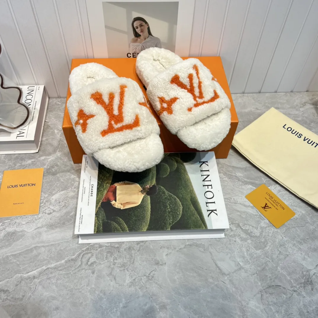 LOUIS VUITTON 新作ウールスリッパ オレンジデザイン - 画像 (5)