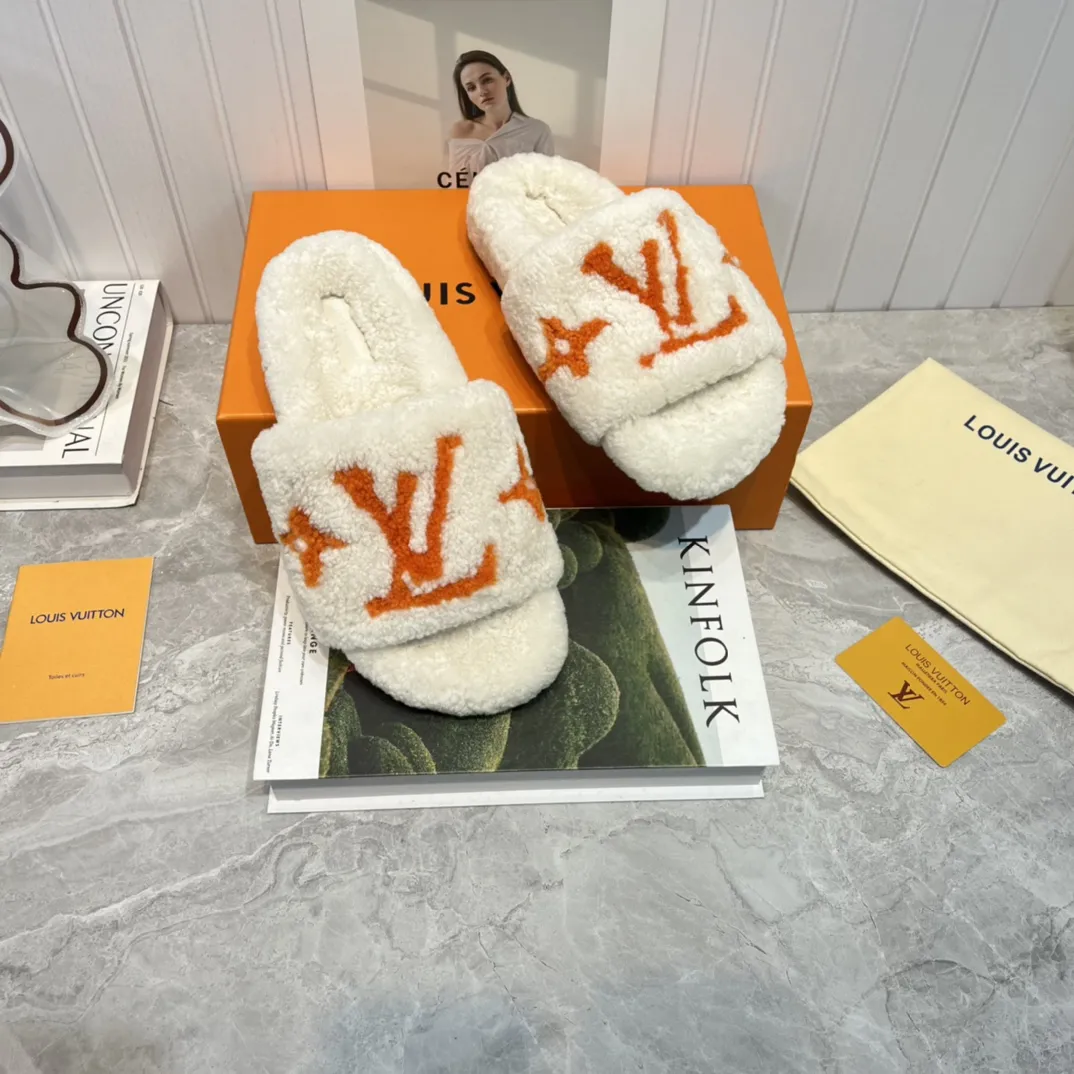LOUIS VUITTON 新作ウールスリッパ オレンジデザイン - 画像 (6)