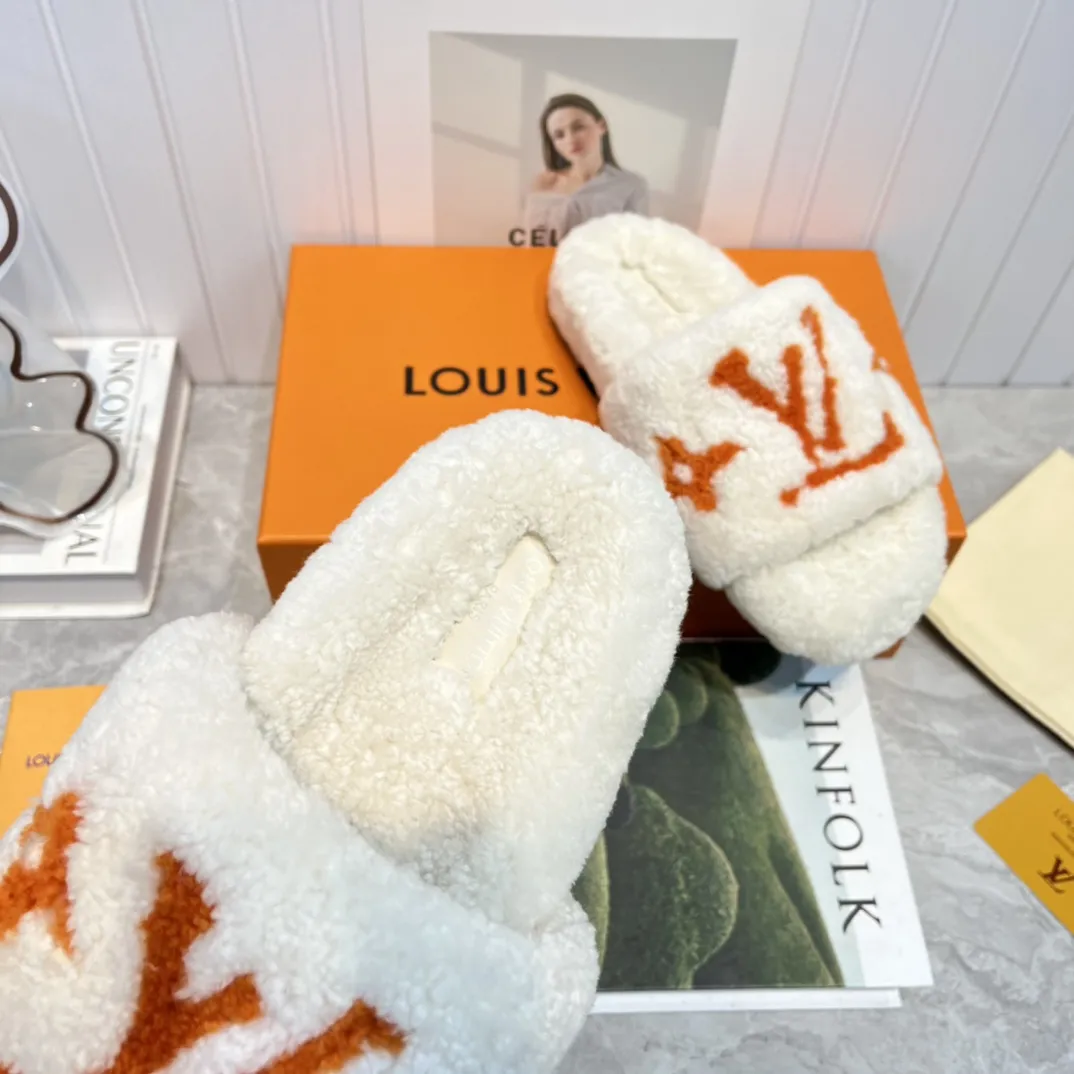 LOUIS VUITTON 新作ウールスリッパ オレンジデザイン - 画像 (8)