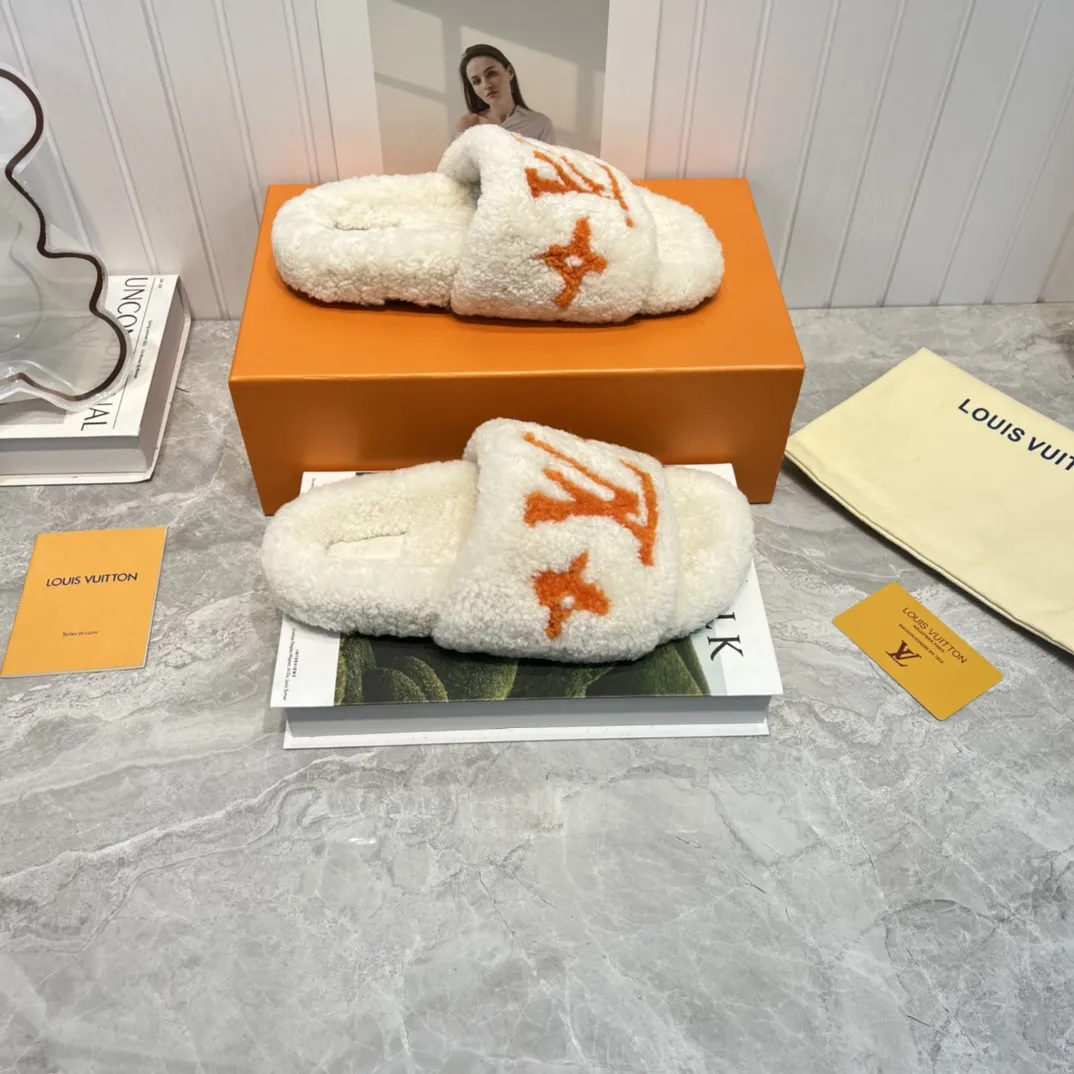 LOUIS VUITTON 新作ウールスリッパ オレンジデザイン - 画像 (10)