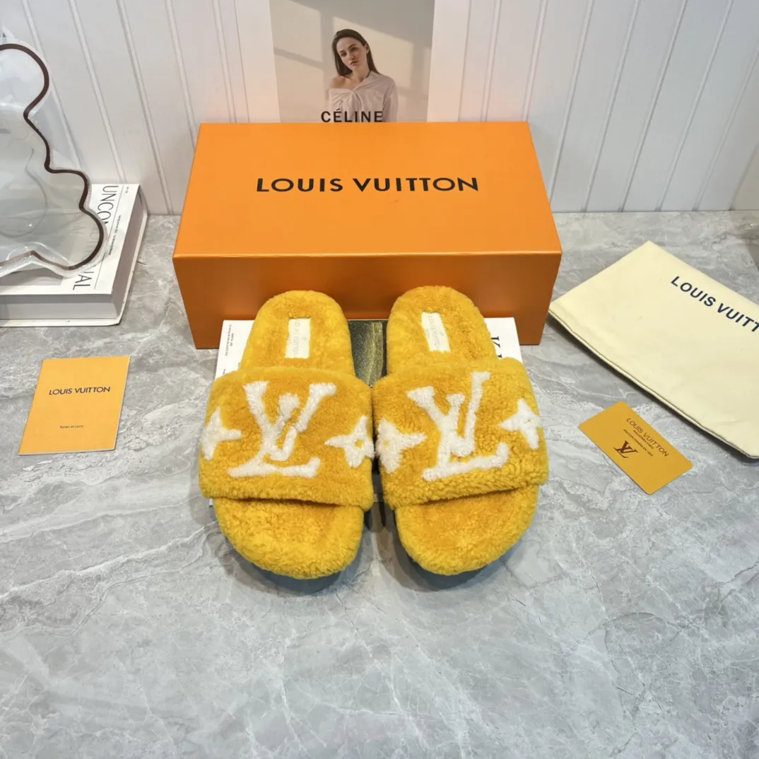 Louis Vuitton 新作ウールスリッパ イエロー