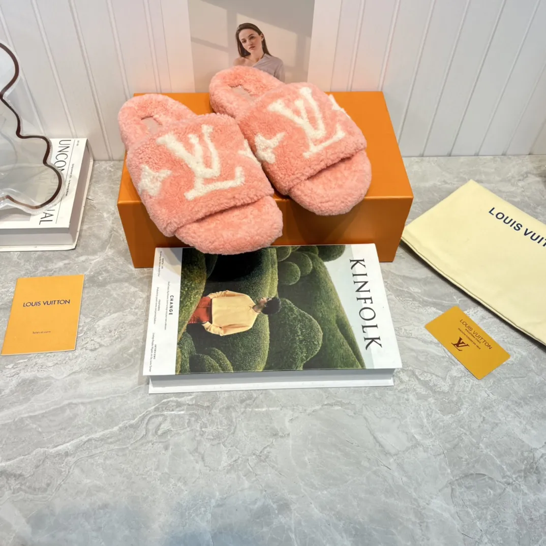 Louis Vuitton 新作ウールスリッパ ピンク クラシック - 画像 (5)