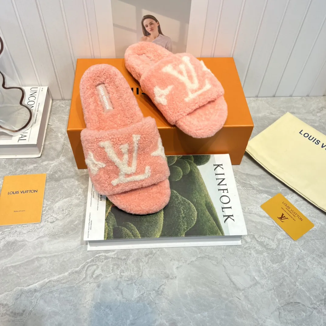 Louis Vuitton 新作ウールスリッパ ピンク クラシック - 画像 (6)