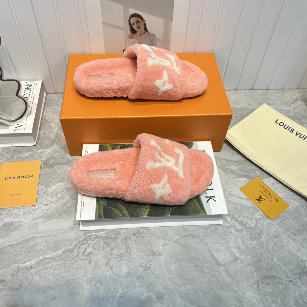 Louis Vuitton 新作ウールスリッパ ピンク クラシック - 画像 (7)