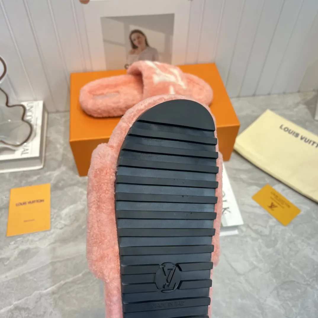 Louis Vuitton 新作ウールスリッパ ピンク クラシック - 画像 (8)