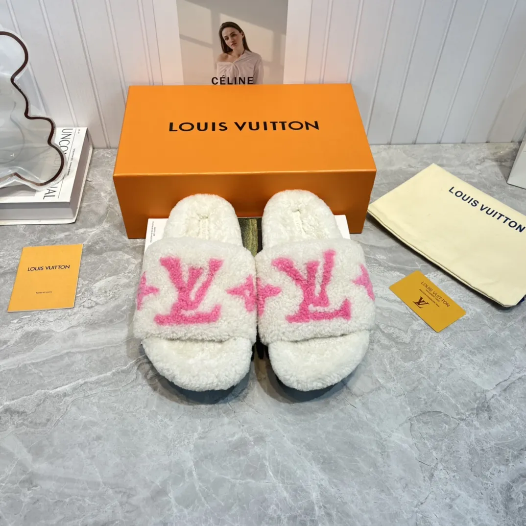 Louis Vuitton 新作ウールスリッパ ピンク